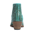 MYRA Women's High Mesa Hand-Tooled Booties (Turquoise)