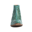 MYRA Women's High Mesa Hand-Tooled Booties (Turquoise)