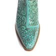 MYRA Women's High Mesa Hand-Tooled Booties (Turquoise)