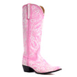 Myra Valentina Trail Hand-Tooled Women's Boots in Pink