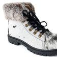 MYRA Women's Turbulent Hairon Leather Boots – Fur Lining, Rugged Sole with Stylish Lace-Up Design for Winter Escapes