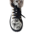 MYRA Women's Turbulent Hairon Leather Boots – Fur Lining, Rugged Sole with Stylish Lace-Up Design for Winter Escapes