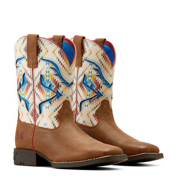Ariat San Angelo Youth VentTEK Boots – (Toasty Tan & Bright Saddle Blanket)