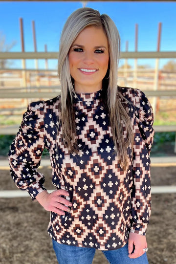 Sterling Kreek Ruidoso Aztec Top (Plus Sizes)