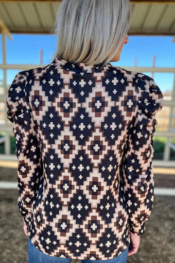 Sterling Kreek Ruidoso Aztec Top (Plus Sizes)