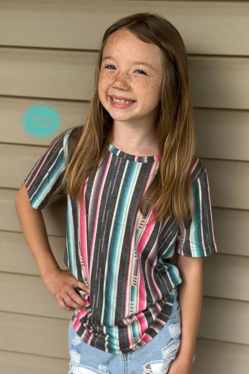 Sterling Kreek Serape City Heart Kid's Top