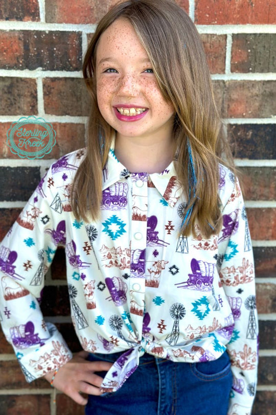 Sterling Kreek Ranchy & Rad Kid's Top (Ivory)