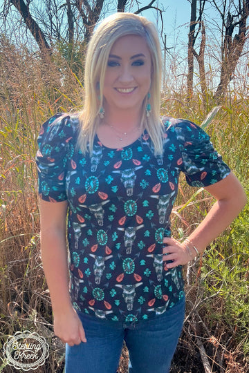 Sterling Kreek Western Tribal Women’s Blouse
