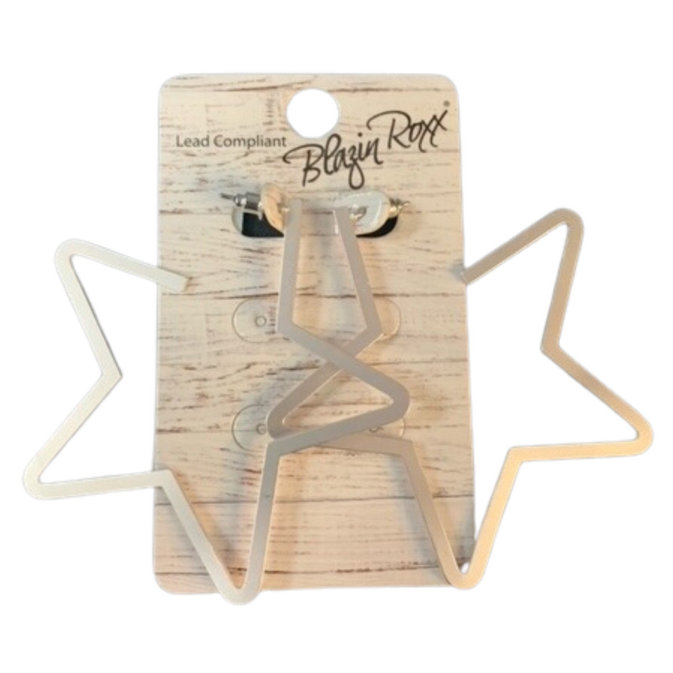 Blazin Roxx Women's Star Earrings (Silvertone)