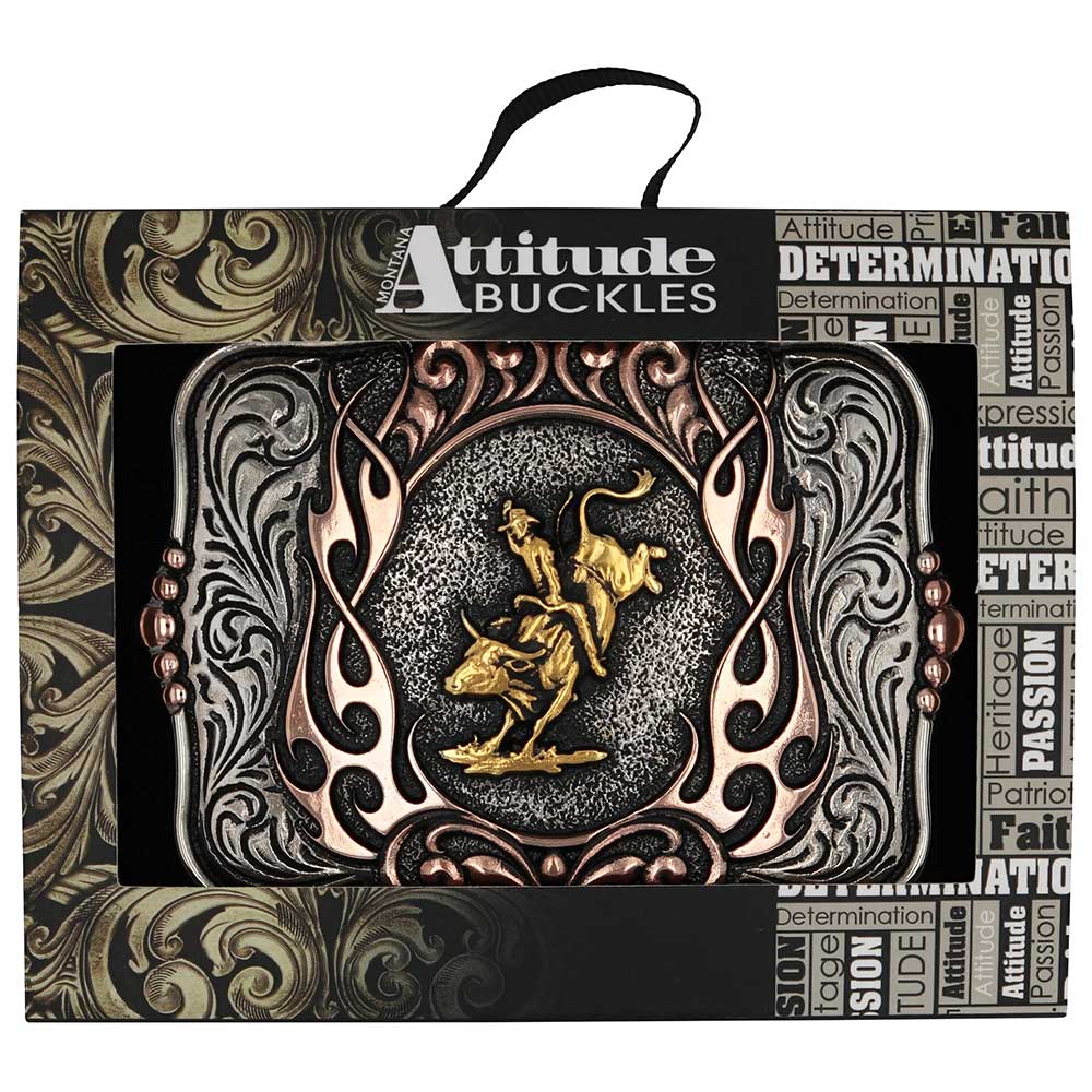 "Code of the West" Montana Silversmiths Attitudes Collection Belt Buckle