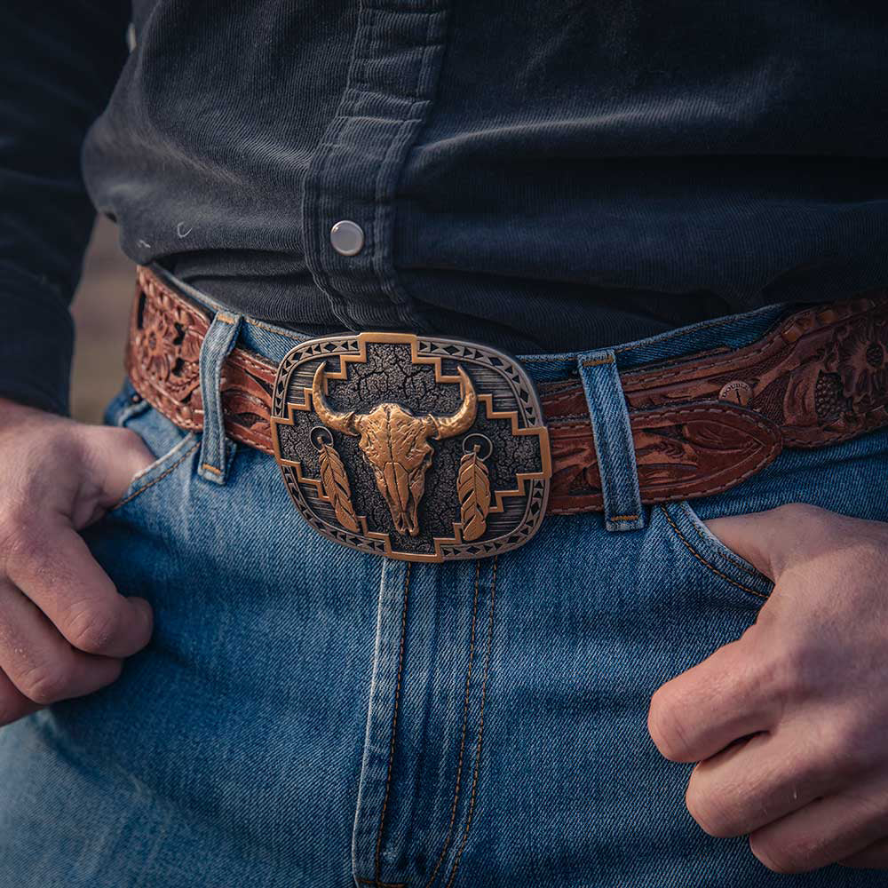 "Southwest Abundance" Montana Silversmiths Attitudes Collection Belt Buckle