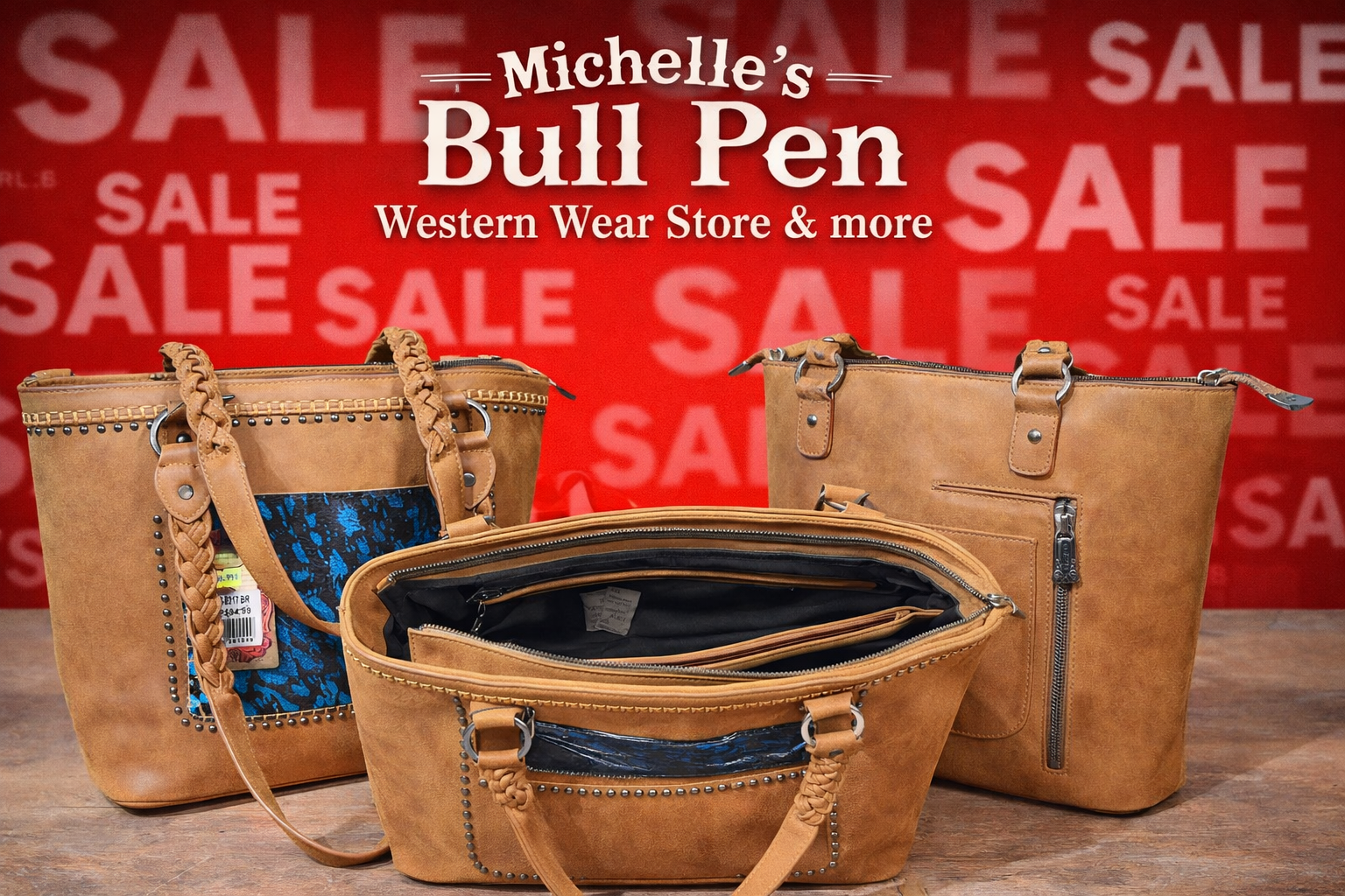Trinity Ranch Line by Montana West Hair-On Leather Collection Concealed Carry Tote