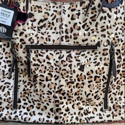 Angel Ranch Double Concealed Leopard Handbag (Leather- Hair-on)