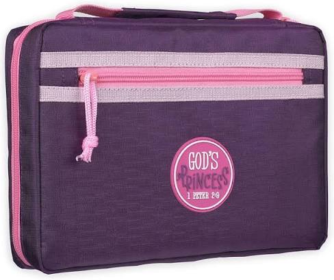 Bible Cover for Girls God's Princess - Inspirational Bible Verse for Children, Sturdy Easy Carry Book Case