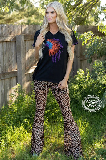 Sterling Kreek Meshed Up Leopard Bells (Long)