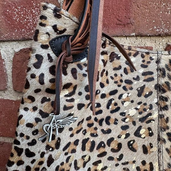 Angel Ranch Double Concealed Leopard Handbag (Leather- Hair-on)