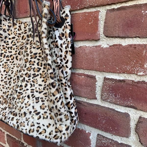 Angel Ranch Double Concealed Leopard Handbag (Leather- Hair-on)