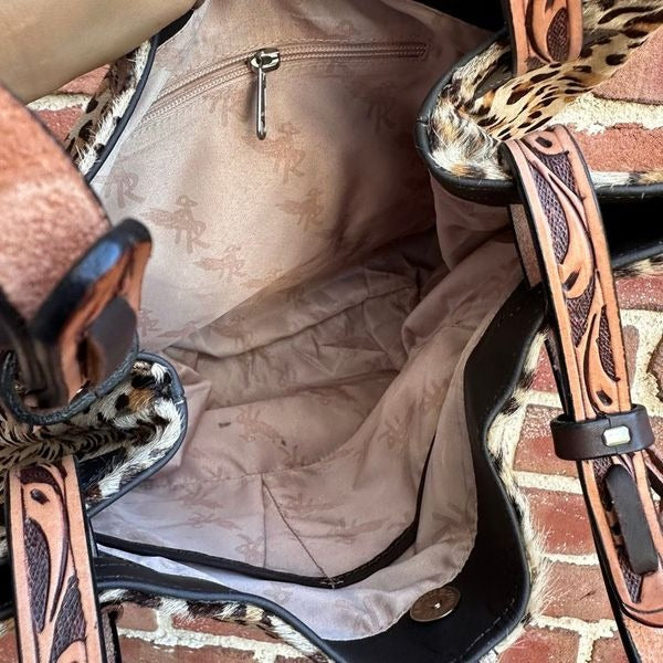 Angel Ranch Double Concealed Leopard Handbag (Leather- Hair-on)