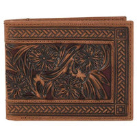 Tony Lama - Bifold Wallet - Tooled / Brown