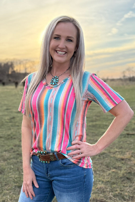 Sterling Kreek Summer Serape City Top