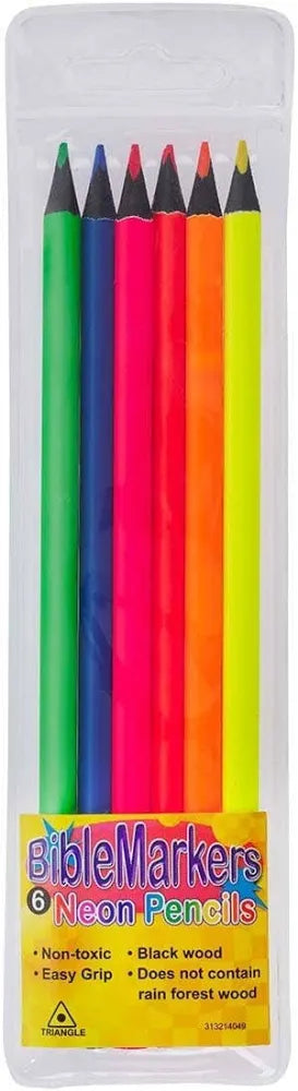 HIGHLIGHTER PENCIL SET (6) - PERFECT FOR BIBLES