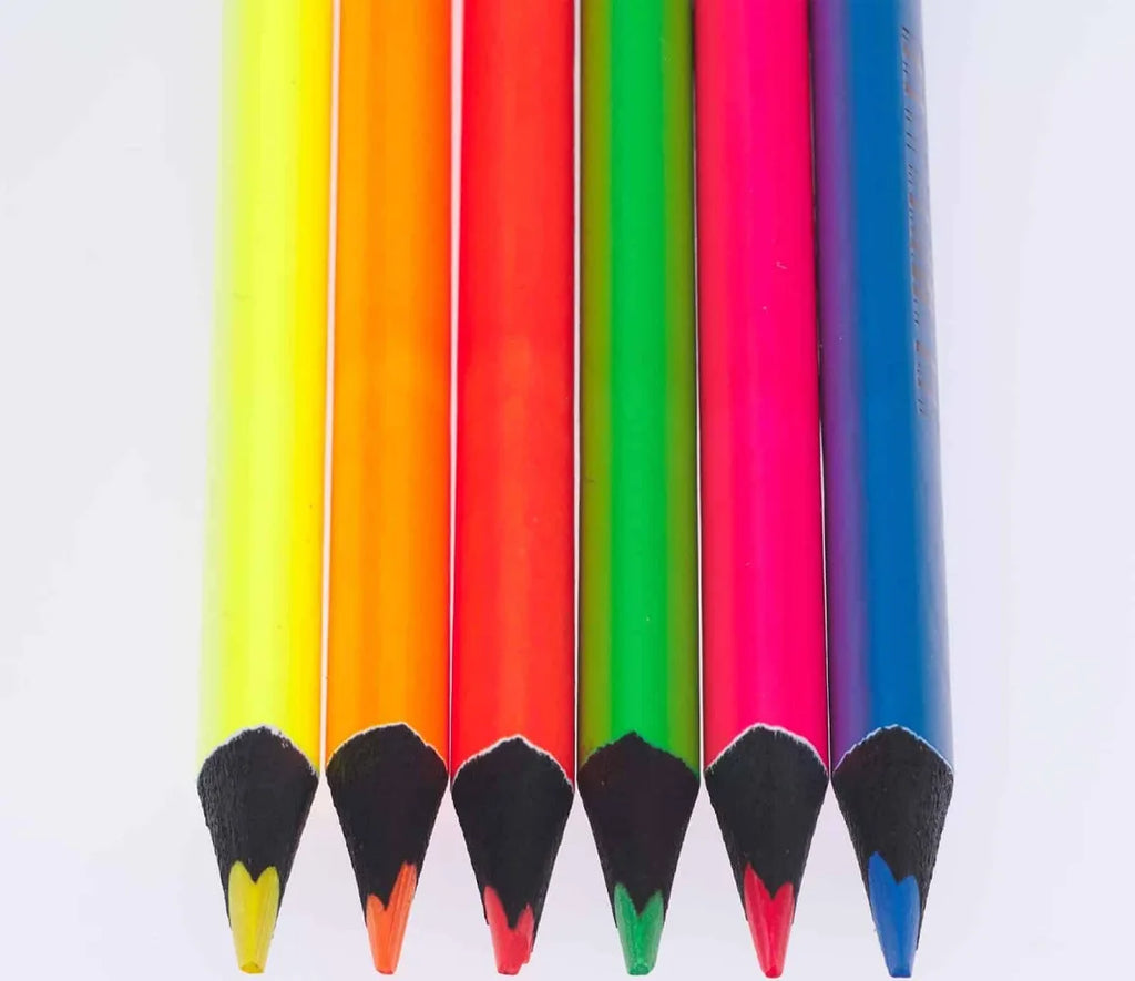 HIGHLIGHTER PENCIL SET (6) - PERFECT FOR BIBLES