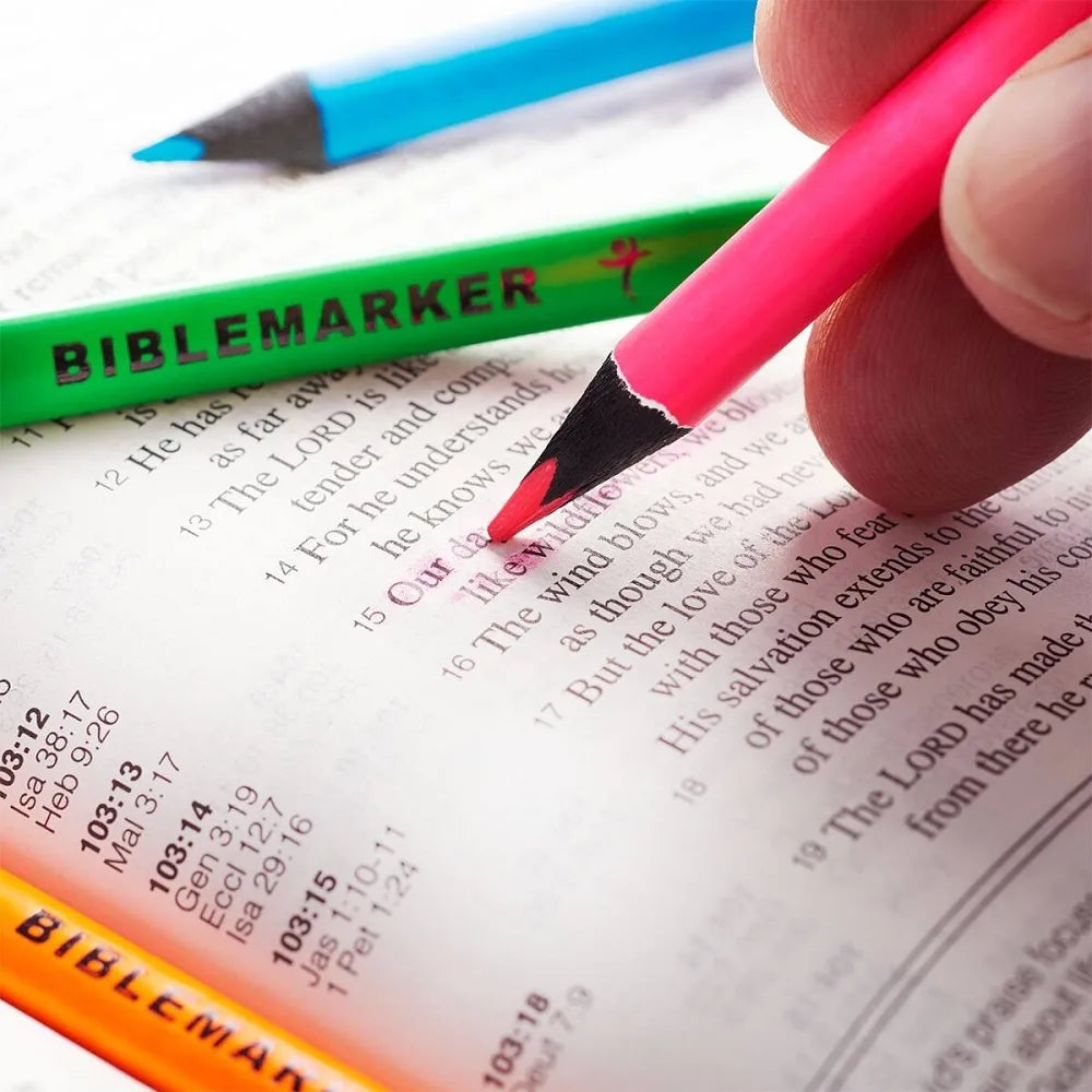 HIGHLIGHTER PENCIL SET (6) - PERFECT FOR BIBLES