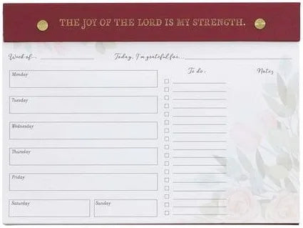 The Joy Of The LORD Is My Strength Undated Planner Pad