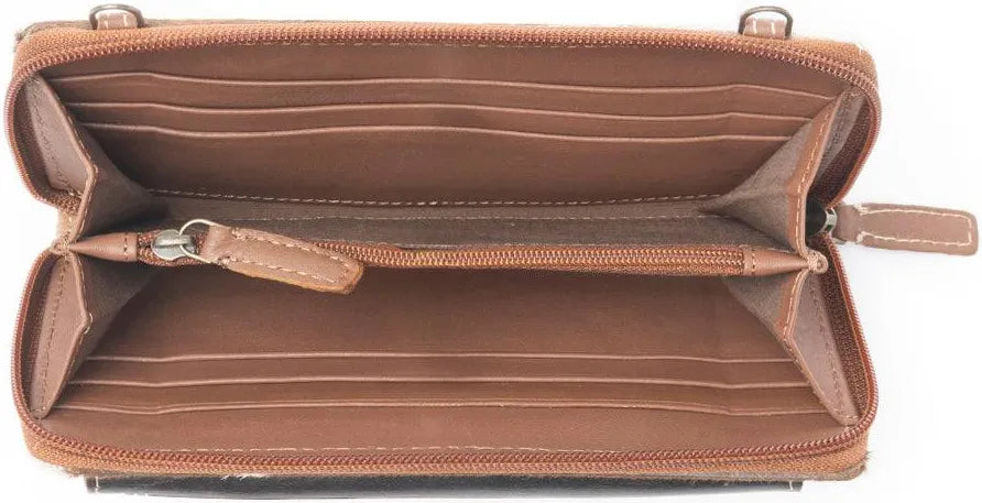 MYRA Exclusion Women’s Leather RFID Crossbody Wallet